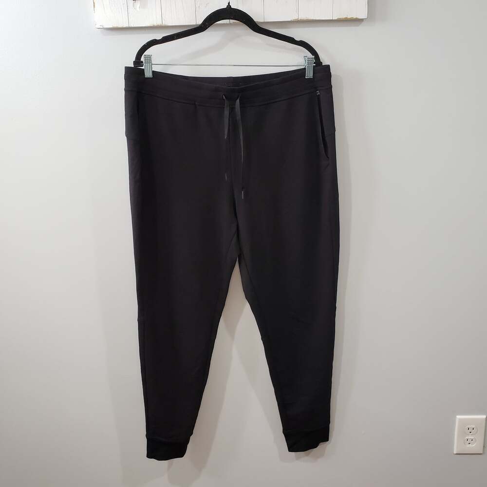 Tommy John Go Anywhere Pants Mens XL Black Performance Joggers Drawstring